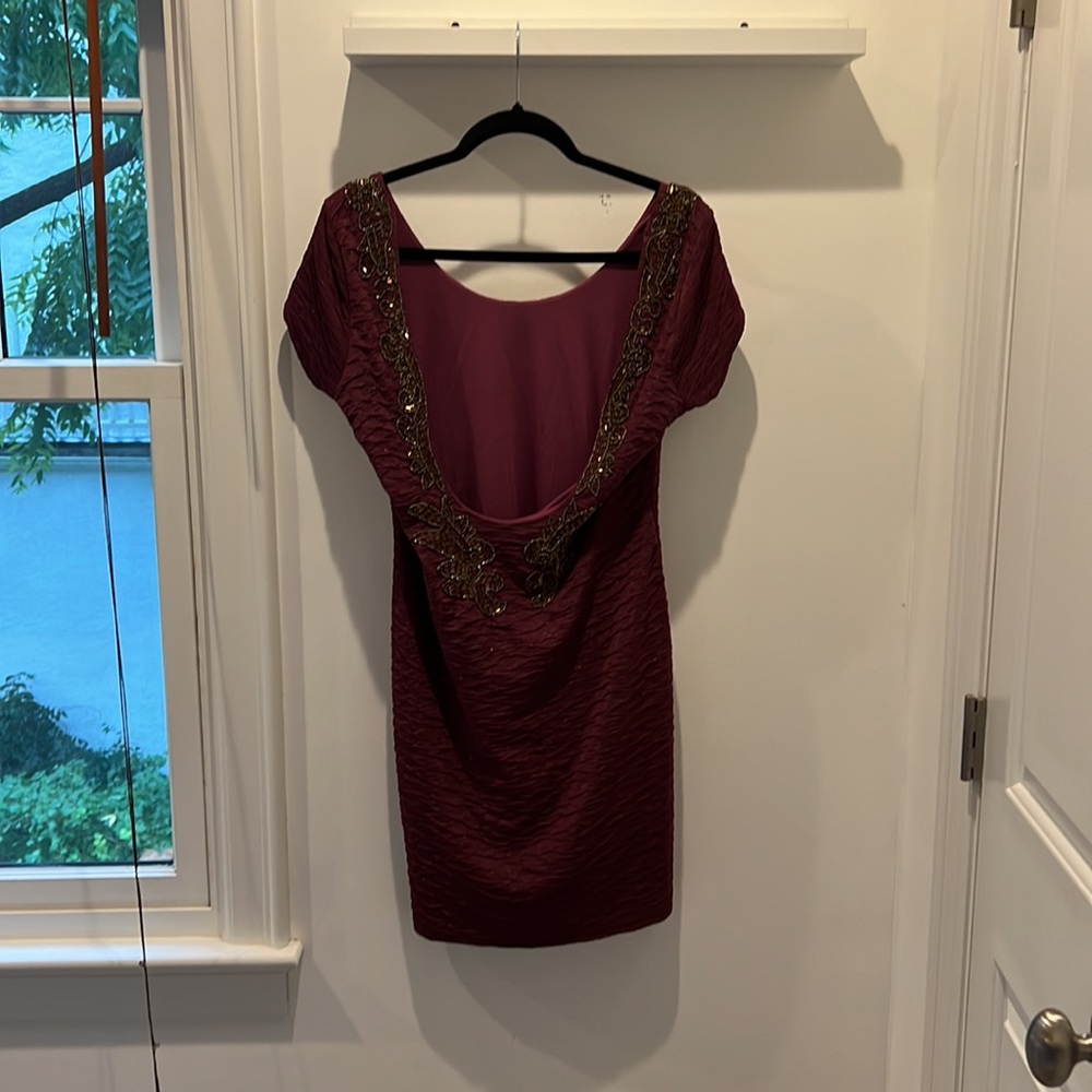 Free People Beaded Scoop Back Bodycon dress Size Large - Picture 4 of 6